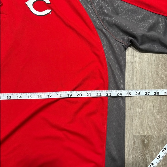 Majestic Red and Gray Men's Polo Shirt - Picture 5 of 8